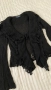 Black ruffled cardigan, снимка 1