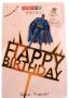 Батман Happy Birthday пластмасов топер украса табела за торта рожден ден