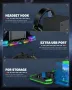 Стойка за зареждане и охлаждащи вентилатори за Xbox Series X, 11 RGB светлинни режима, снимка 7