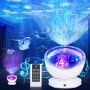 Смарт Проектор океански вълни,12 LED/високоговорител телефон/дистанционно/нощна лампа/8 цвята/6, снимка 1 - Прожектори - 45175094