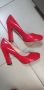 Продавам дамски червени обувки лак, висок ток, снимка 1