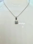 Сребърно колие с мойсанит (диамант) 1 карат, снимка 3