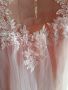 Нежна розова бална рокля ХС/С, снимка 8