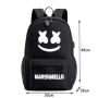 Светеща ученическа раница Marshmello с USB и AUX преходници, снимка 3