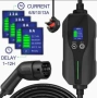 Заряден кабел тип 2, 3.6 kW / 5 m Заряден кабел за електрически автомобили, 6A-16A Преносимо зарядно, снимка 1