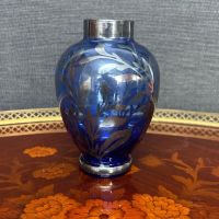 Кристална ваза Bohemia със сребро, снимка 1 - Вази - 45334658