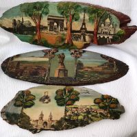 Три френски миниатюри рисувани върху дърво, снимка 2 - Антикварни и старинни предмети - 45131004