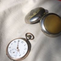 старинен сребърен, джобен часовник, снимка 18 - Антикварни и старинни предмети - 45142644