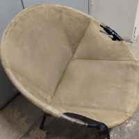 Кръгъл стол винтидж Lusch & Co, 1960г, снимка 3 - Столове - 44991887