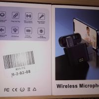 Безжичeн микрофон М31 с клипс за смартфон, айфон, лаптоп със зарядна кутия , снимка 4 - Микрофони - 45754182