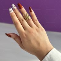 Красив дамски пръстен от неръждаема стомана тип пеперуда, снимка 1 - Пръстени - 45710244