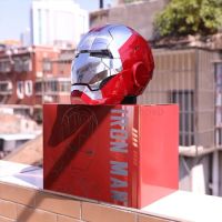 Моторизирана маска Iron Man MK5 1:1 с гласова команда Роботизирана каска Железния човек, снимка 6 - Друга електроника - 45743232