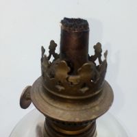 Стара газена лампа с голяма бронзова стойка за стена, снимка 6 - Антикварни и старинни предмети - 45885922