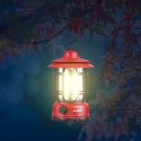 Акумулаторен фенер за къмпинг GEMEK ретро метална LED COB лампа светлина висяща димируема, снимка 4 - Къмпинг осветление - 45529190