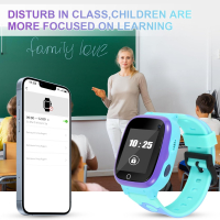 Детски интелигентен часовник LBS Tracker със SOS Anti-Lost Math Game Call Camera Touch Screen, син, снимка 4 - Детски - 45062732