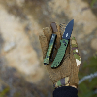 Сгъваем нож Oknife Rubato 3 - Зелен 154CM неръждаема стомана с черно титаниево PVD покритие, снимка 17 - Ножове - 45007835