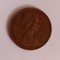 2 пенса Великобритания 1971 Кралица Елизабет Втора  2 нови пенса 1971 Англия Монета , снимка 1 - Нумизматика и бонистика - 45164136