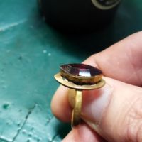 Стар пръстен с червен камък, снимка 2 - Антикварни и старинни предмети - 45197996