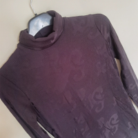 Черно релефно поло Corso Italia, снимка 3 - Блузи с дълъг ръкав и пуловери - 44956083