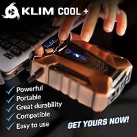 KLIM Cool+ Метален охладител за лаптоп с вакуумен вентилато, снимка 3 - Друга електроника - 45288404