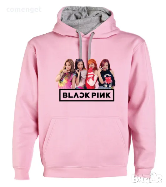 ДЕТСКИ и ДАМСКИ суичъри Hoodie мърч - BLACK PINK K-POP - Rose, Lisa, Jennie, Jisoo, снимка 1