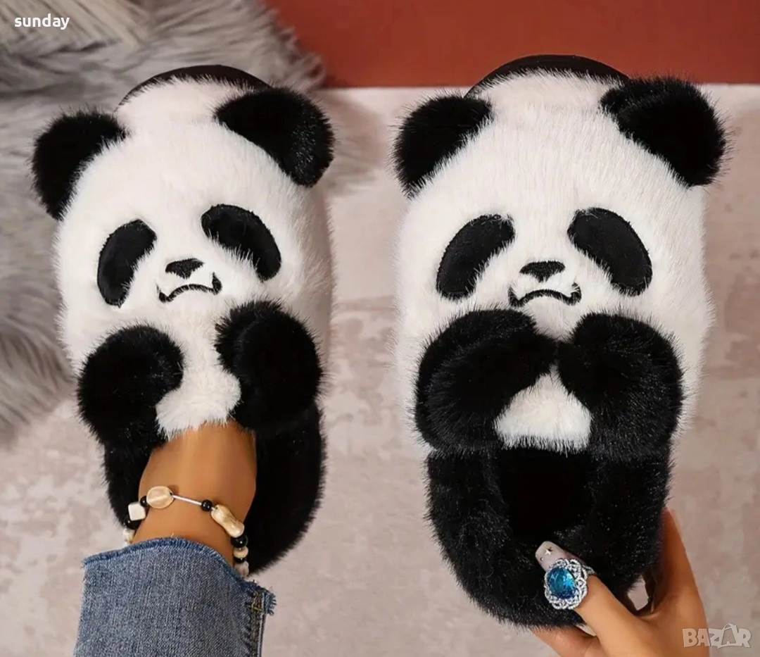 пухкави пантофи панда, снимка 1