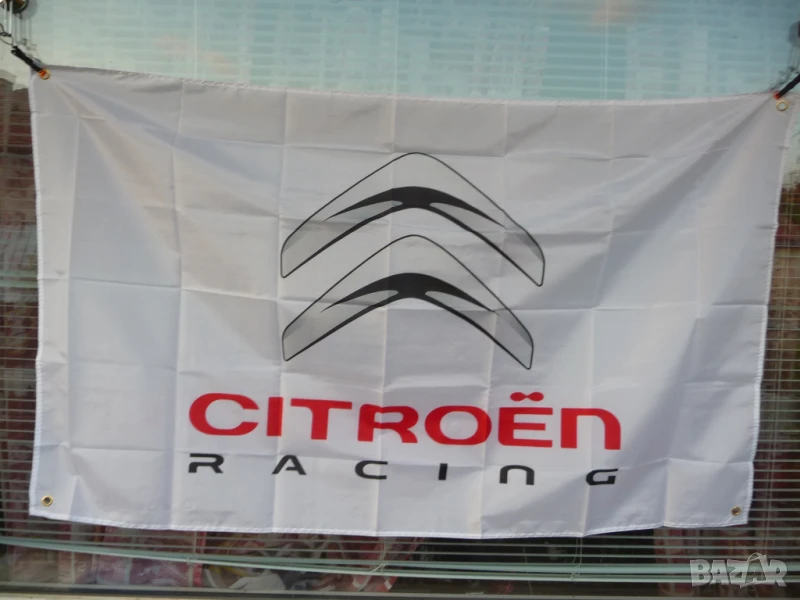 Знаме Citroën Racing Ситроен кола спортна Френска дизел бензин Франция, снимка 1