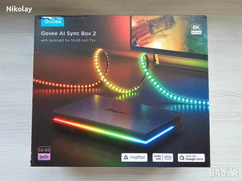 Govee AI Sync Box Kit 2 55 8k 144hz 55-65 inch, снимка 1