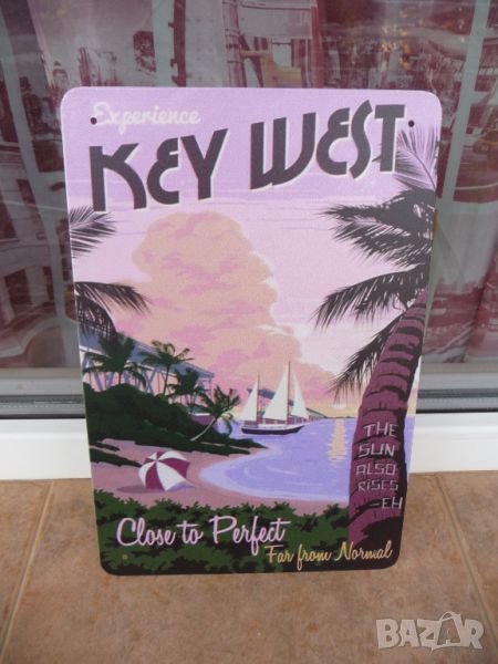 Метална табела Key West Кий Уест остров Флорида плажове мечта, снимка 1