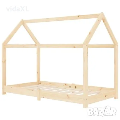 vidaXL Рамка за детско легло, бор масив, 80x160 см（SKU:283347, снимка 1