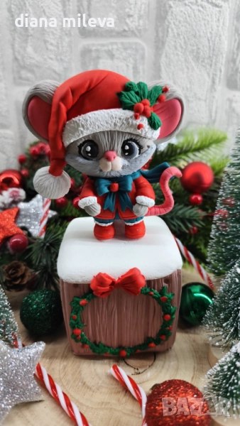 Коледна  Мишка, идеален подарък за малки и големи!!!, снимка 1