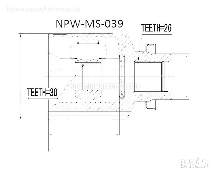 Предно дясно вътрешно каре MN156654 NPWMS039 Mitsubishi, снимка 1
