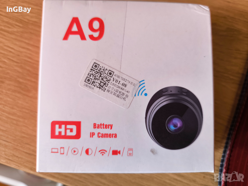 A9 WiFi мини камера Безжичен видеорекордер Гласов рекордер Сигурност Мониторинг камера Smart Home, снимка 1