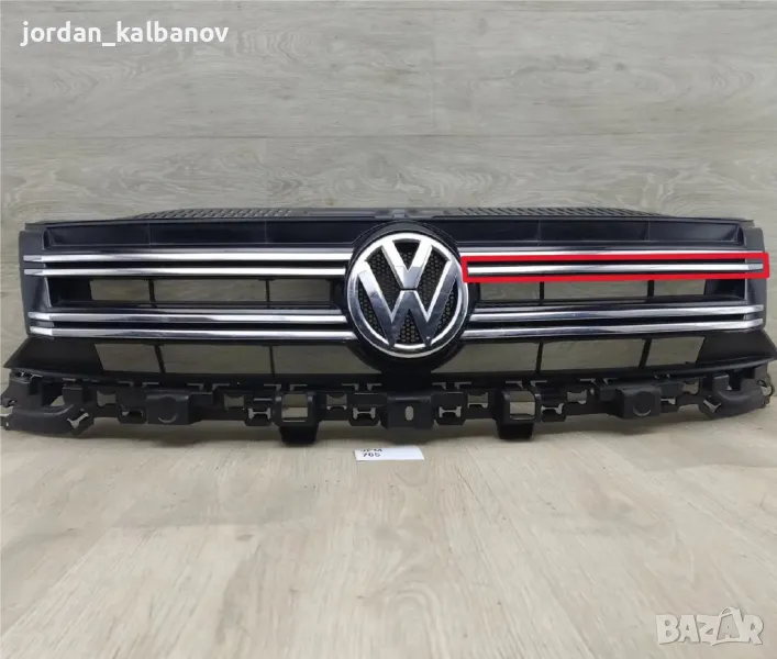 Лява средна горна никелова лайсна на предна решетка Тигуан Vw Tiguan само за 30лв. 5n0853767j, снимка 1