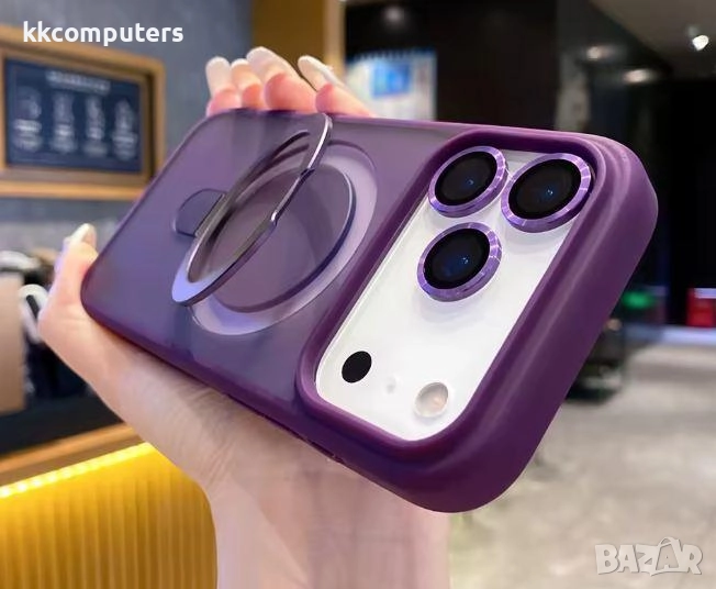 Калъф силикон МagStand Cover + Camera lens / Лилав / за iPhone 17 Pro 6.3 Баркод : 3132522, снимка 1