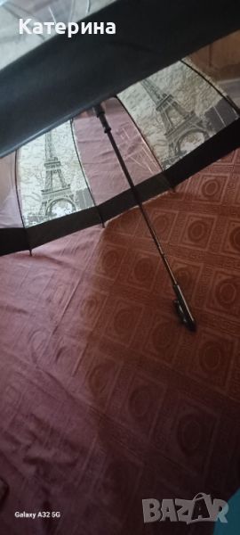 Прозрачен чадър с Айфеволата кула, снимка 1