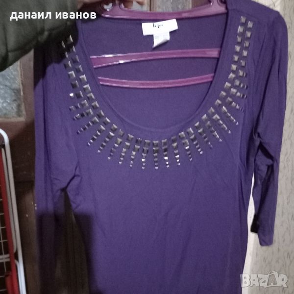 тъмно лилава тениска размер м, снимка 1