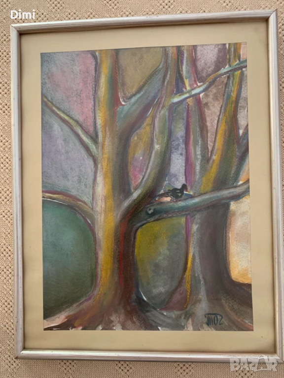 ПЕТЪР НЕНОВ акварел пейзаж, снимка 1