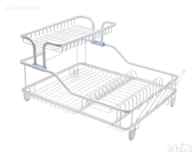 Сушилник за съдове с 2 нива и включена тава, снимка 1