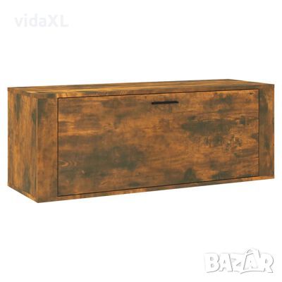 vidaXL Шкаф за обувки, опушен дъб, 100x35x38 см, инженерно дърво（SKU:821025, снимка 1