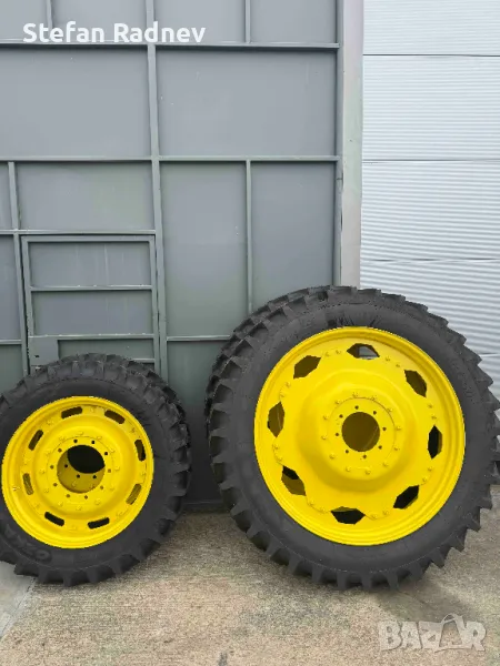 Комплект нови 4 бр. тесни гуми с джанти за редови обработки-John Deere 270/95-32- 320/90-46 - N01941, снимка 1