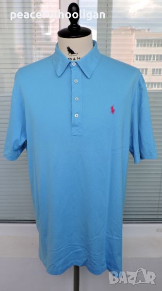 Polo Ralph Lauren Golf Mens Pima Cotton Light Blue Polo T-Shirt Size L/XL, снимка 1