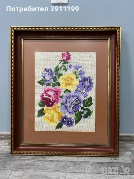 Гоблен с рози, снимка 1