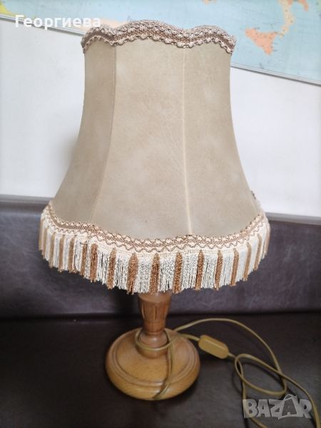 Лампа с абажур от кожа, снимка 1