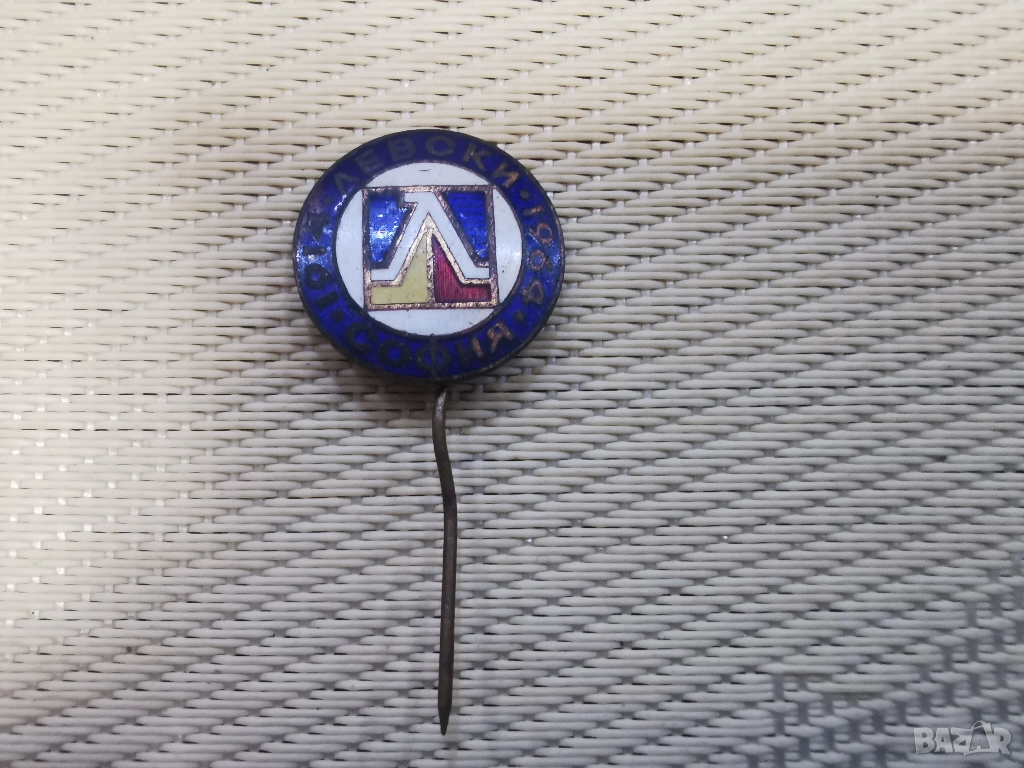  ЗНАЧКА-ЕМАЙЛБРОНЗ Ф.К.ЛЕВСКИ, снимка 1