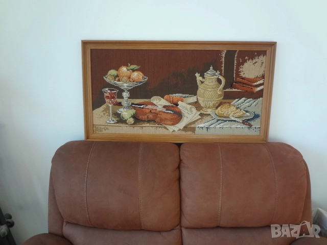 Голям размер гоблен - ръчна изработка, снимка 2 - Гоблени - 51597901