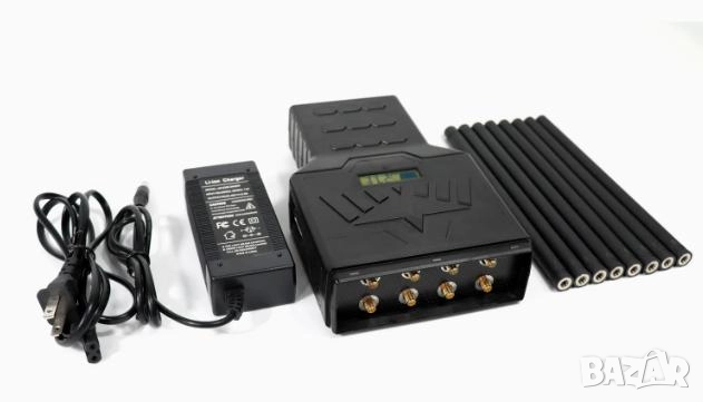 Мощен Преносим 5G Заглушител Смартфон GPS BT5 Lojack GSM 8хКанала 28W Висока Мощност Радиус 50 Метра, снимка 4 - Навигация за кола - 52153246