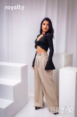 Бежов дамски панталон 
