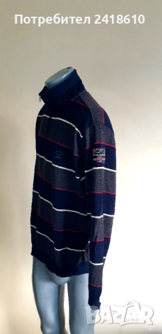 Paul & Shark KIPAWA Wool Cardigan Knitted Half Zip Mens Size XL ОРИГИНАЛ! Мъжка Вълнена Жилетка с ця, снимка 11 - Пуловери - 52614581