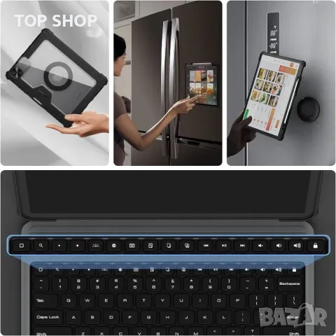 Nillkin за iPad Air 13 инча калъф с клавиатура(M2, 2024),iPad Pro 12.9, снимка 8 - Таблети - 49937973